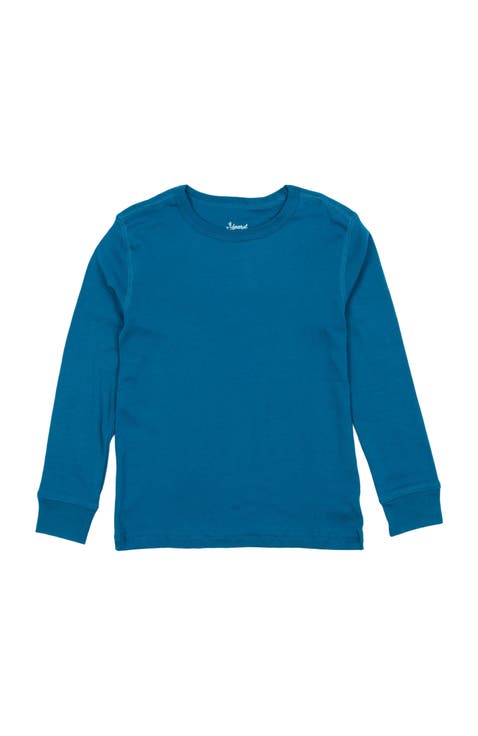 Kids Long Sleeve T-Shirt, 100% Cotton, Solid Colors