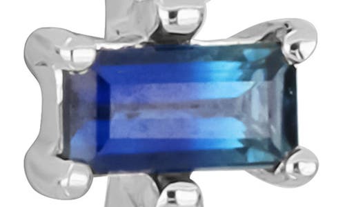 Bony Levy El Mar 18k White Gold Sapphire & Diamond Huggie Hoop Earrings In Metallic