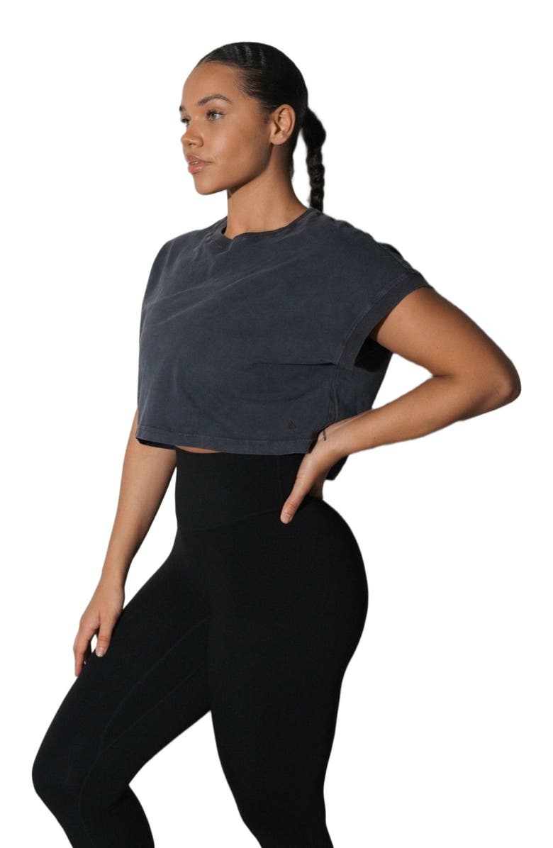 Vitality Retro Boxy Tee, Alternate, color, Iron Washed