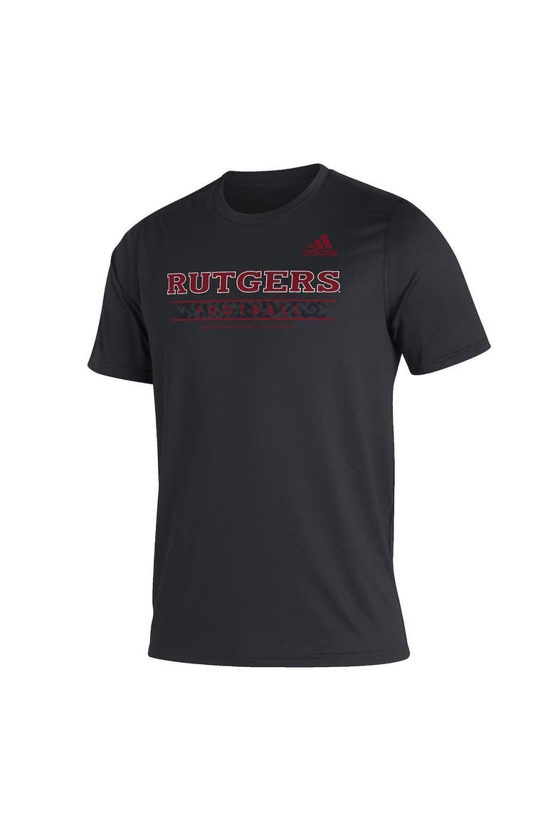 Men's adidas Black Rutgers Scarlet Knights Sideline Football Locker Practice Creator AEROREADY T-Shirt, Alternate, color, Black