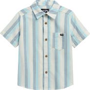 Billabong Kids' Sundays Short Sleeve Cotton Button-Up Shirt