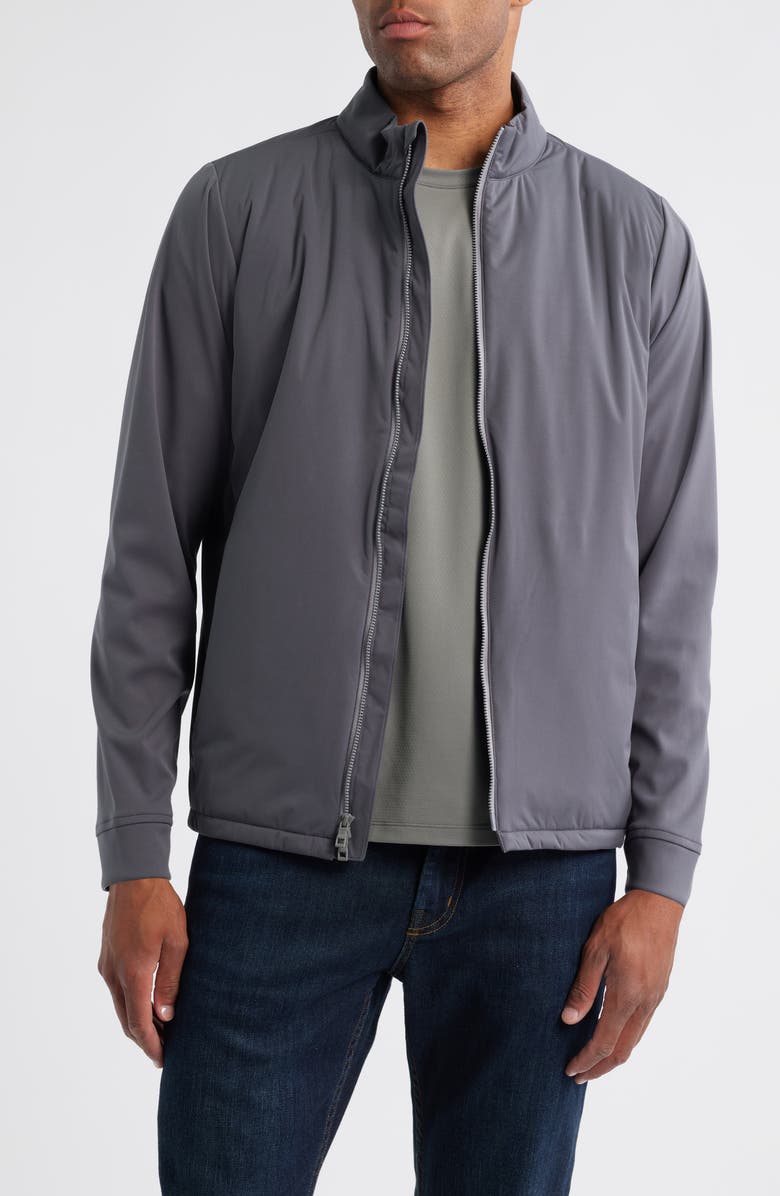 Peter Millar Merge Water Resistant Recycled Polyester Hybrid Jacket, Main, color, Iridium