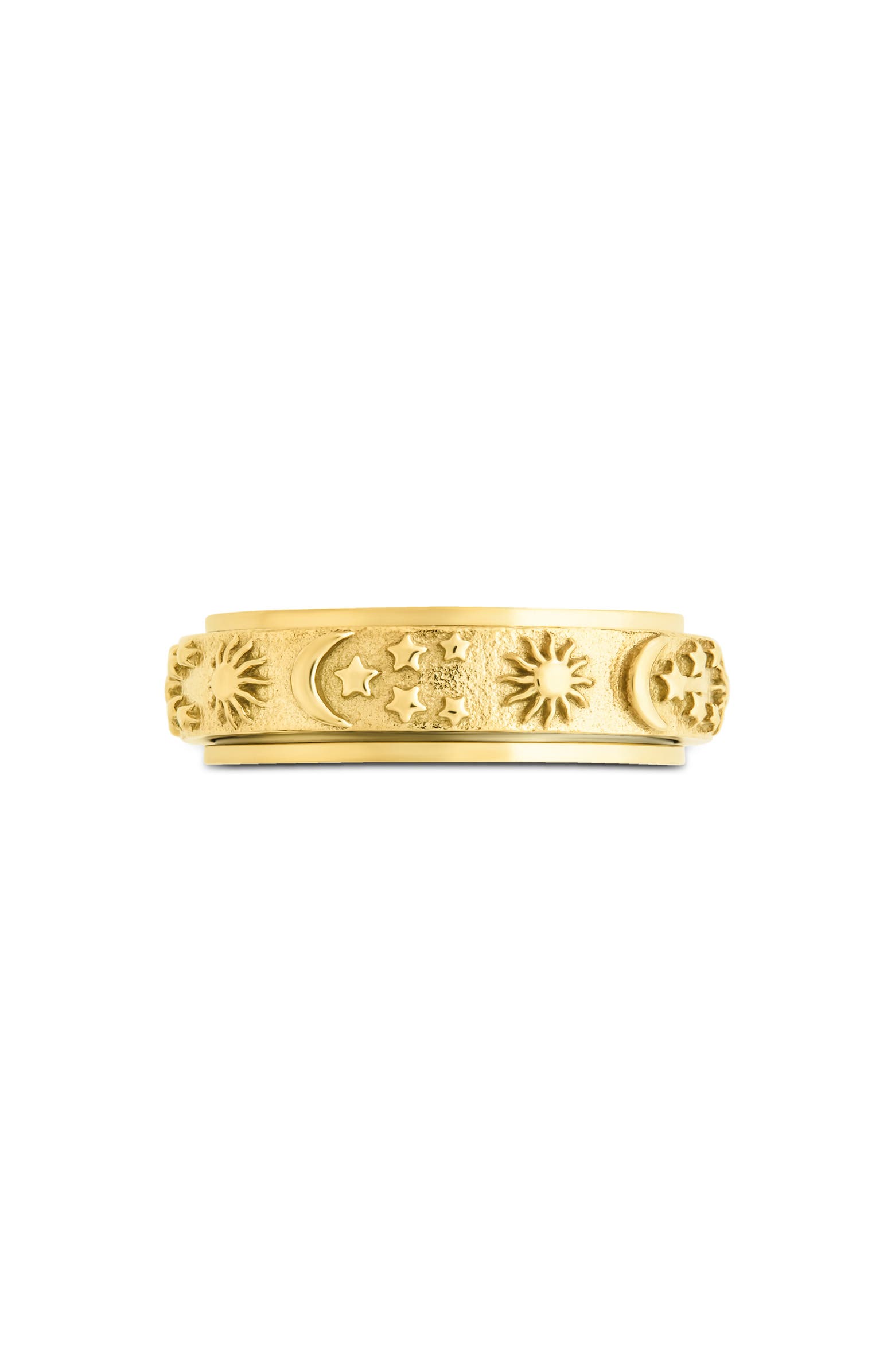 Sterling Forever Sun & Moon Celestial Spinner Ring | Nordstromrack