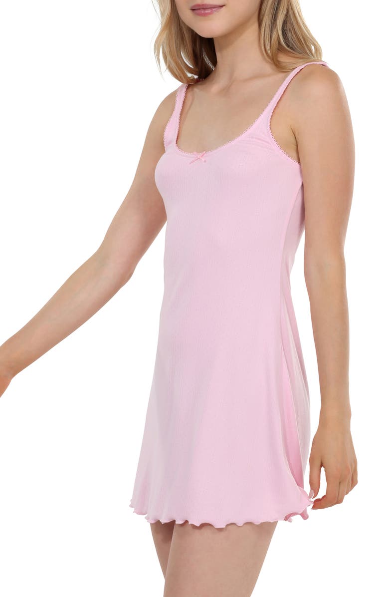 Honeydew Blissful Pointelle Chemise, Alternate, color, Tulle