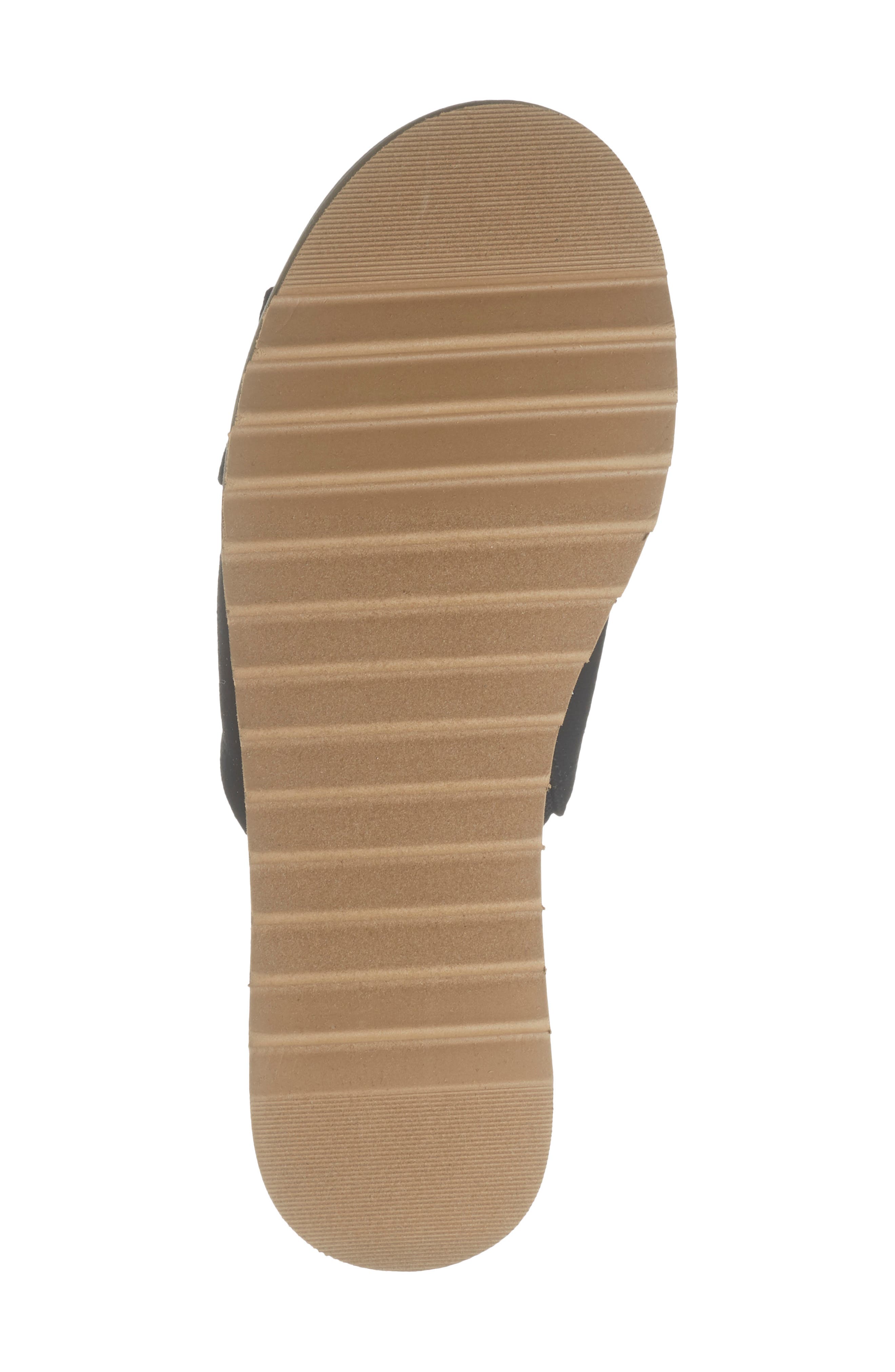 TOMS Naia Platform Wedge Espadrille Slide Sandal, Alternate, color, Black