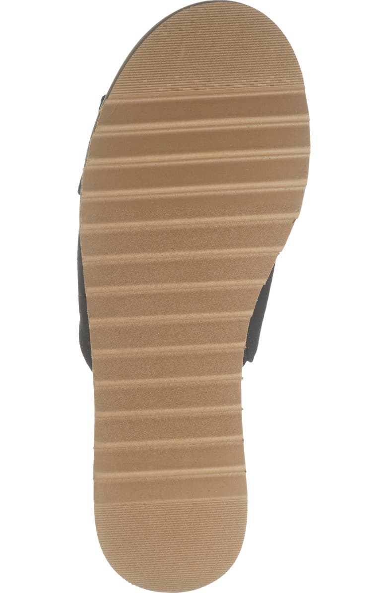 TOMS Naia Platform Wedge Espadrille Slide Sandal, Alternate, color, Black