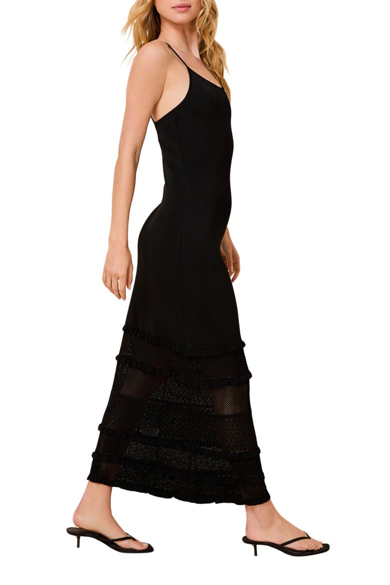 The Gabrielle Sleeveless Knit Maxi Dress, Alternate, color, NOIR