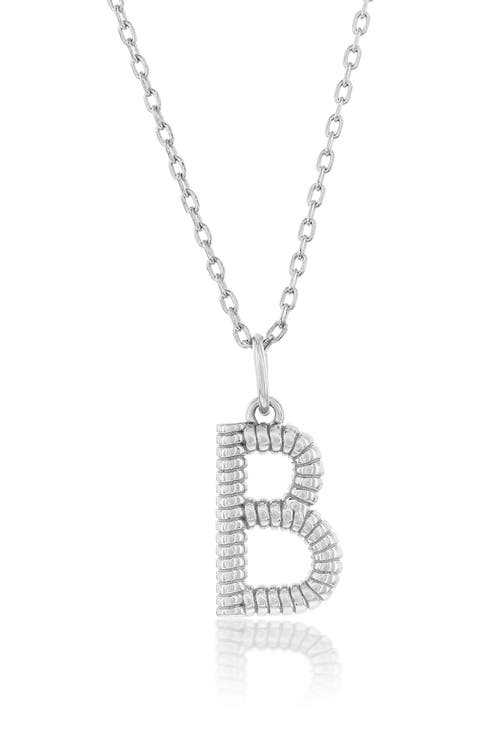 Croissant Initial Pendant Necklace