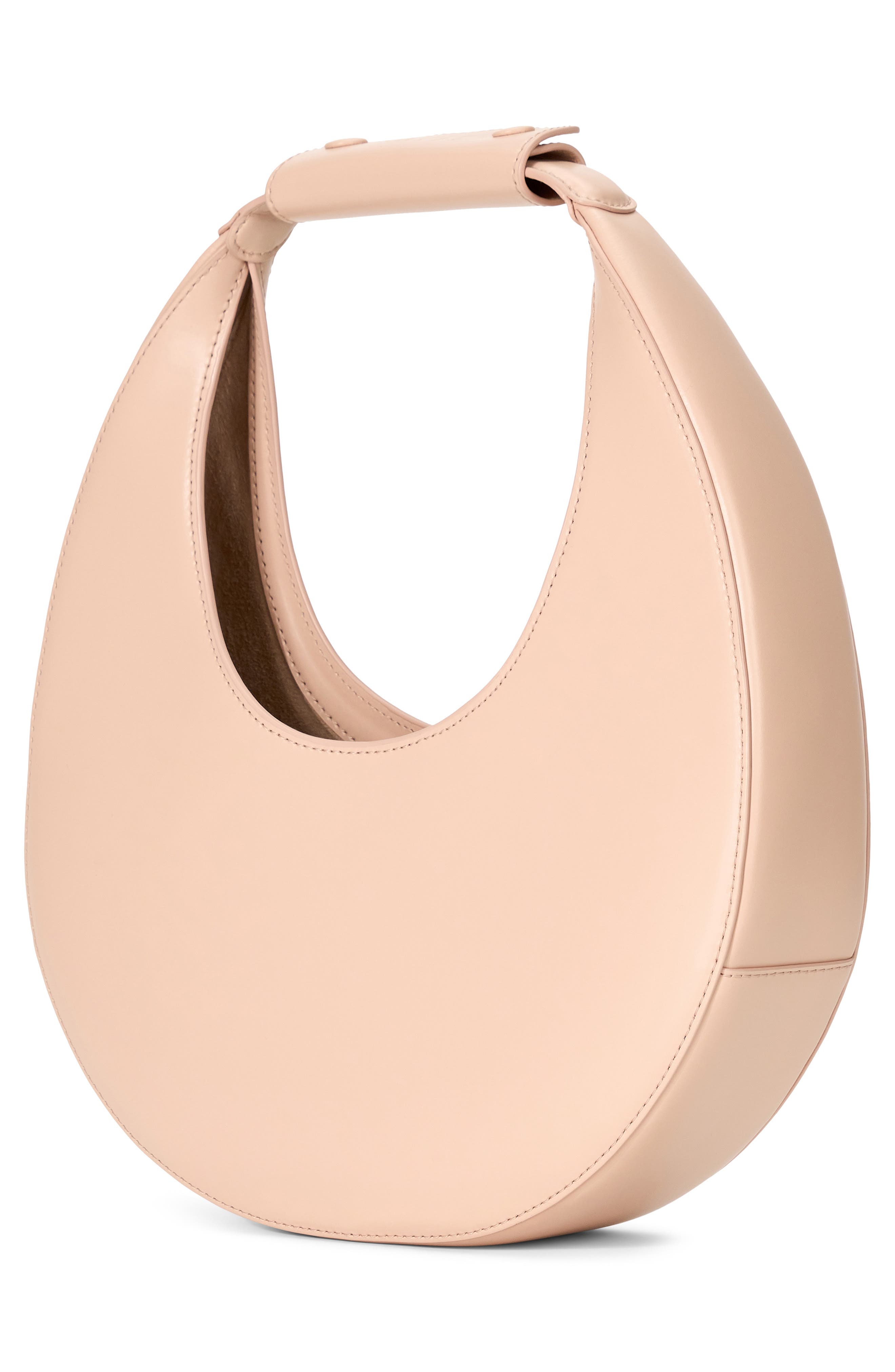 STAUD Moon Leather Top Handle Tote, Alternate, color, Blush