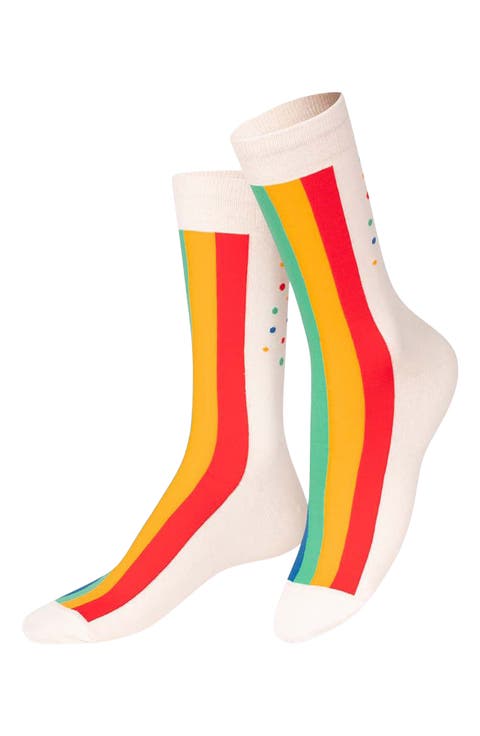 Rainbow Cake 3D Crew Socks