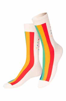 doiy Rainbow Cake 3D Crew Socks