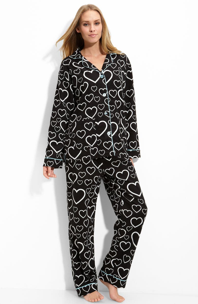 PJ Salvage Print Flannel Pajamas, Main, color,