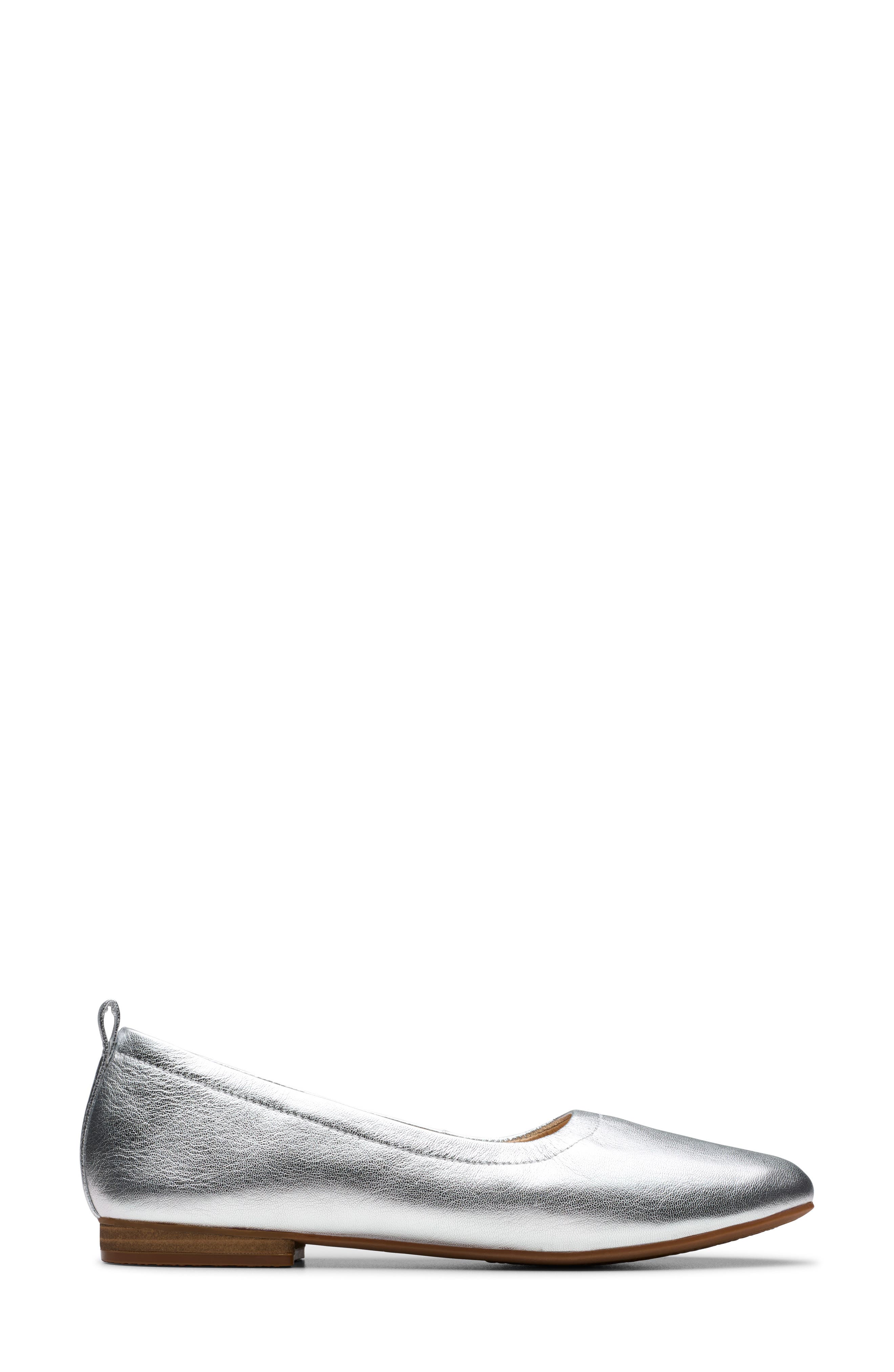 Fawna Soft Ballet Flat, Alternate, color, SILVER METALLIC