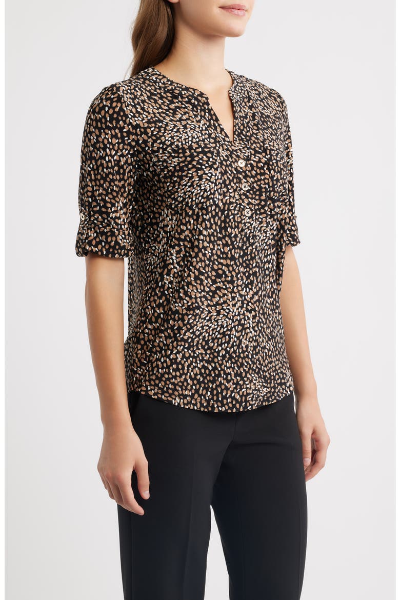 Print Roll Tab Top, Alternate, color, ANNE BLACK MULTI