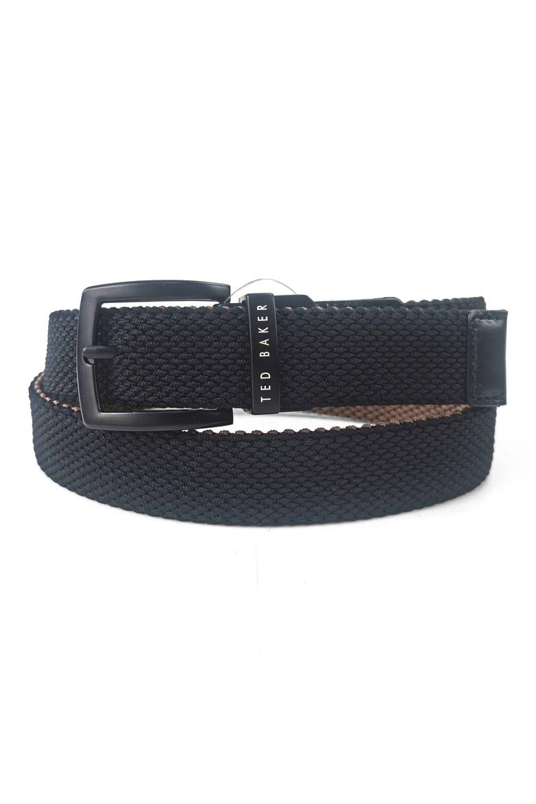 Reversible Web Stretch Belt, Main, color, BLACK/ TAN