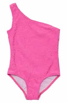Kids' Bubblegum Bloom One-Shoulder One-Piece Swimsuit