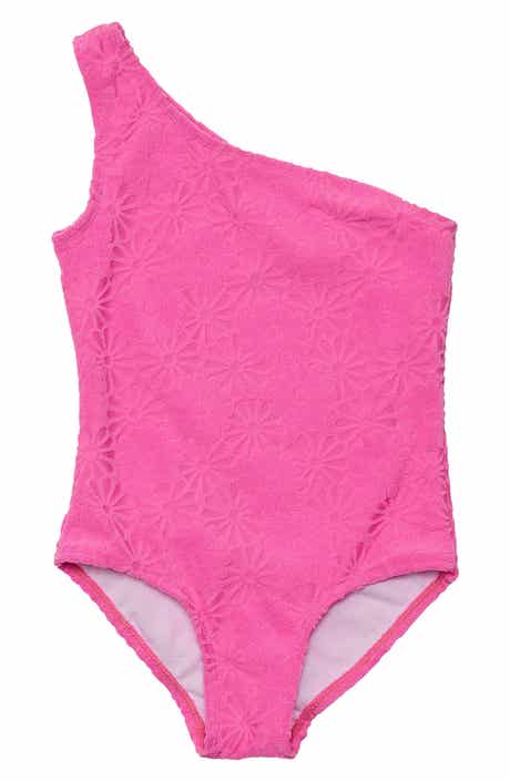 Kids' Bubblegum Bloom One-Shoulder One-Piece Swimsuit