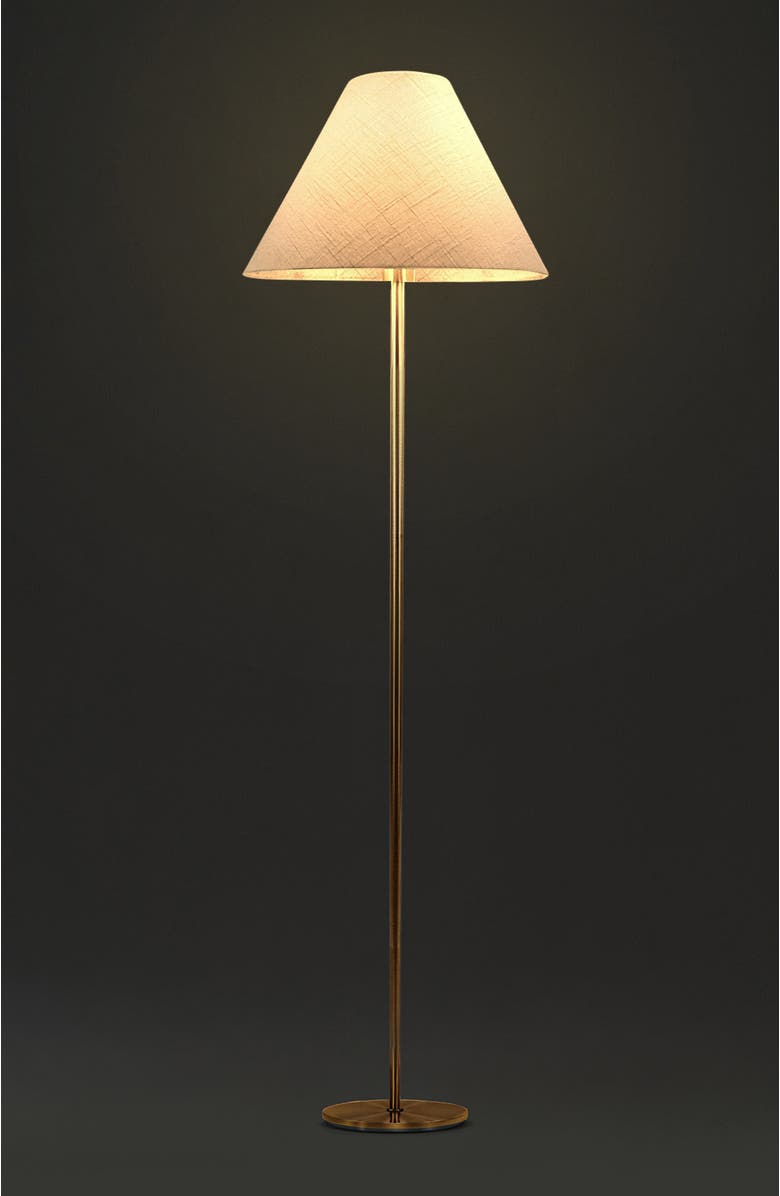 Brightech Mika 65" LED Classic Standing Floor Lamp with A-Line Traditional Open Shade, Bulb Included, Alternate, color,