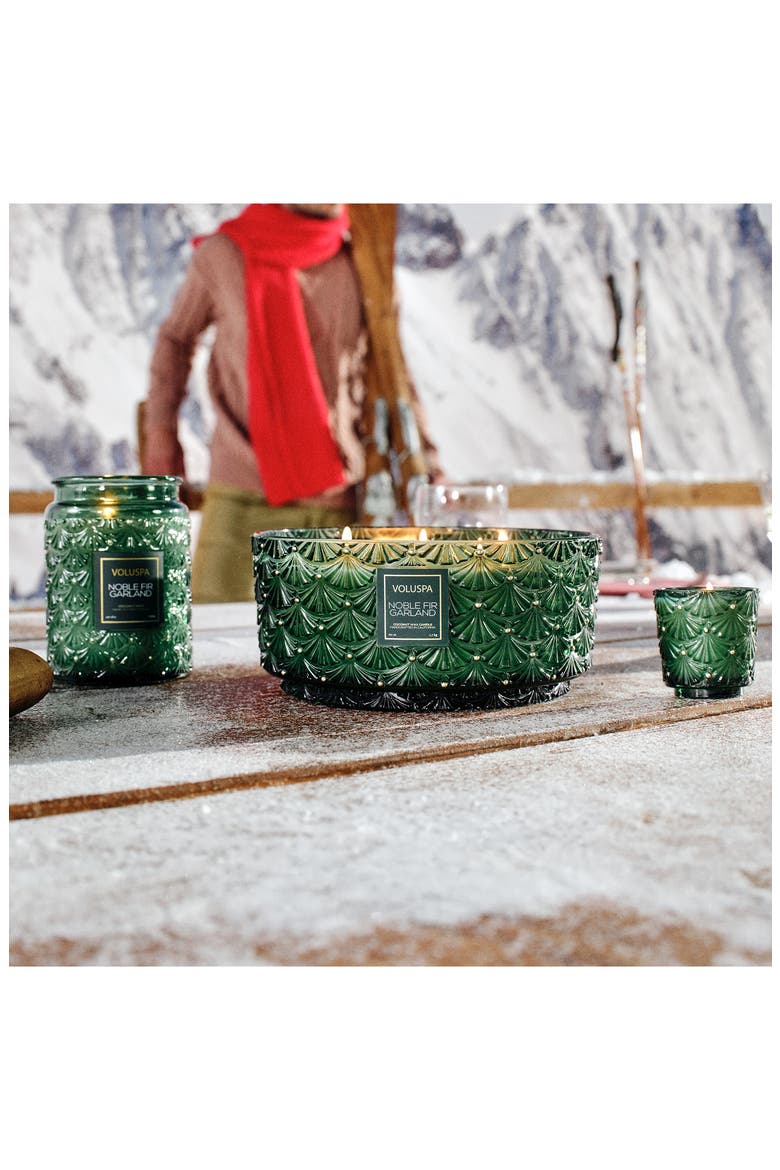Noble Fir Garland Centerpiece Candle, Alternate, color, NOBLE FIR GARLAND