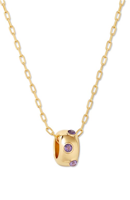 Brook & York Brook And York Kate Birthstone Pendant Necklace In Gold - February