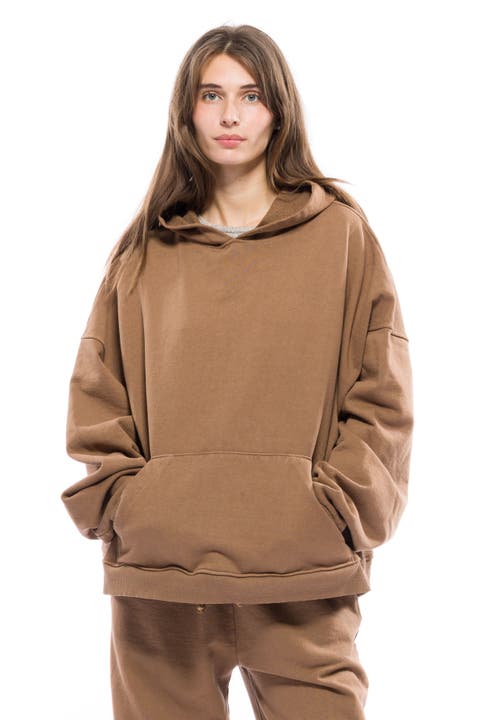 【GRAILZ】ERBE OVERSIZED SWEATSHIRTS [BROWN] ERBE OVERSIZED ZIP HOODIE [BROWN] - GRAILZ