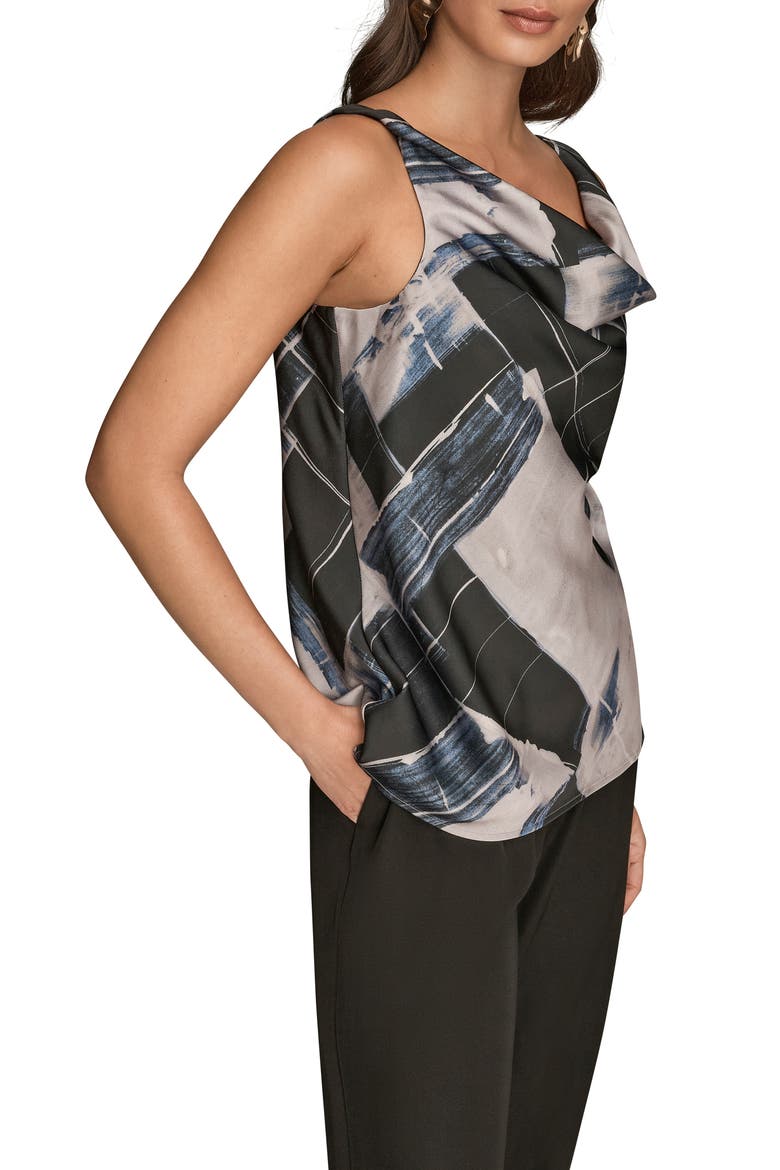 Mixed Print Twist Shoulder Tank, Alternate, color, VAPOR MULTI