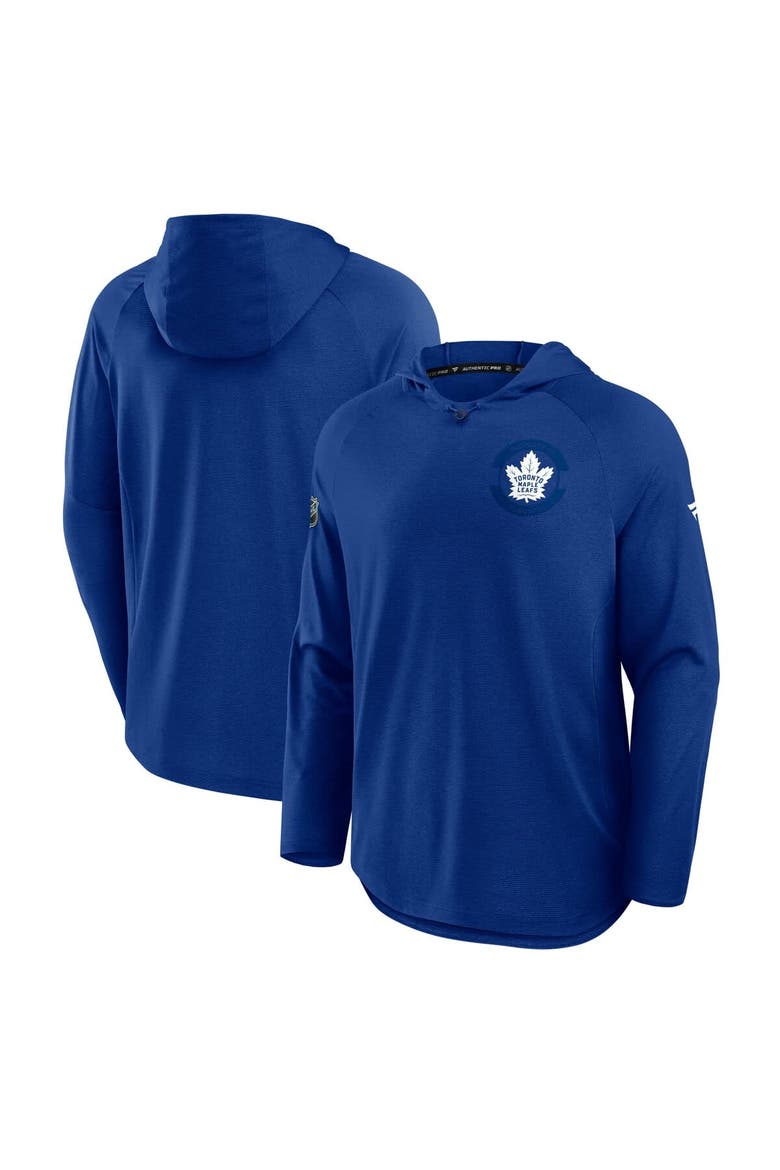 Men's Fanatics Blue Toronto Maple Leafs Authentic Pro Rink Raglan Hoodie, Alternate, color, Blue