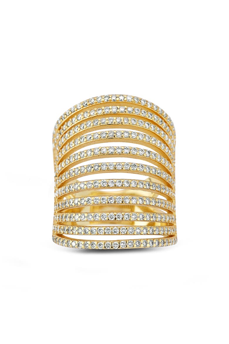 Moissanite Caged Band Ring, Main, color, GOLD