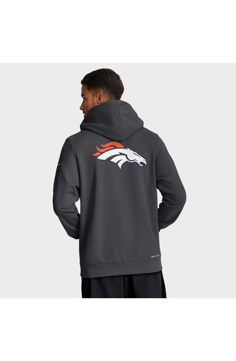 Nike Men's Nike Anthracite Denver Broncos Sideline Standard Issue Utility Player Dri-FIT Full-Zip Hoodie, Alternate, color, Anthracite
