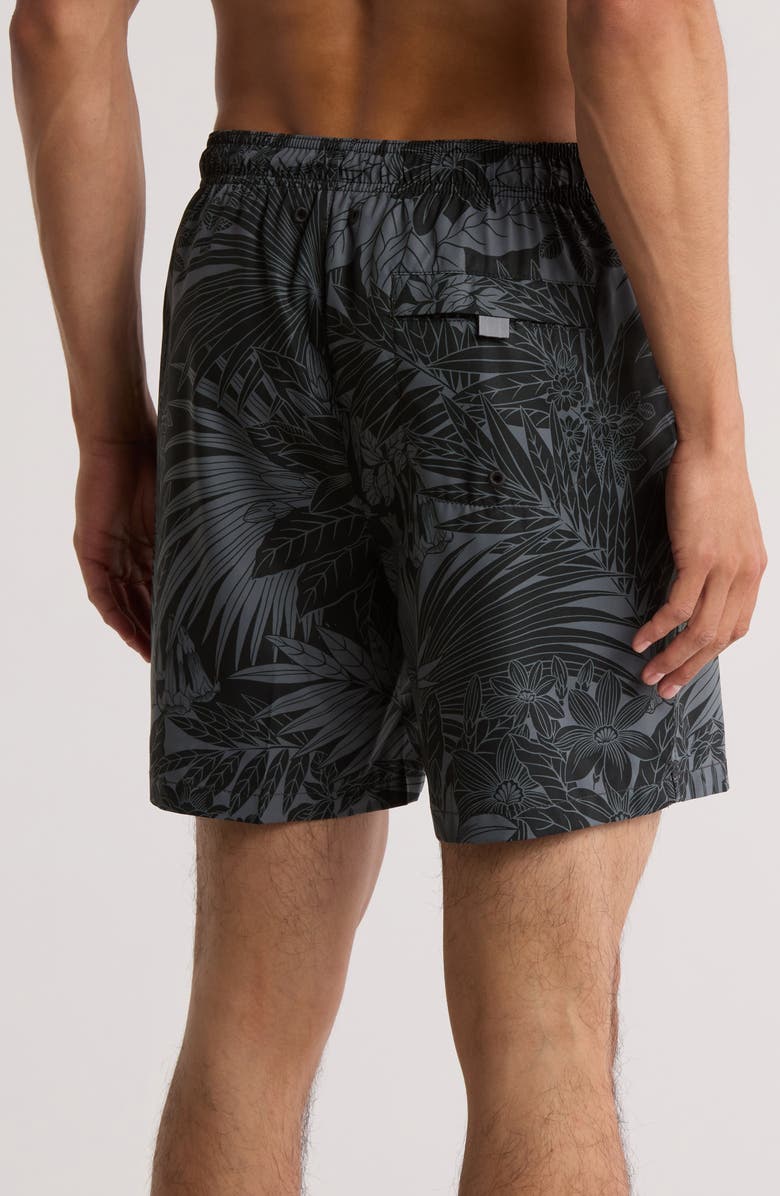 Tommy Bahama Naples Santiago Palms Swim Trunks, Alternate, color, Black