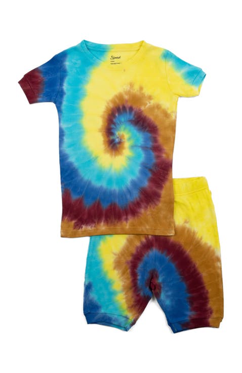 Kids Short Sleeve Cotton Tie Dye Matching Family Pajamas (Toddler, Little Kid & Big Kid)
