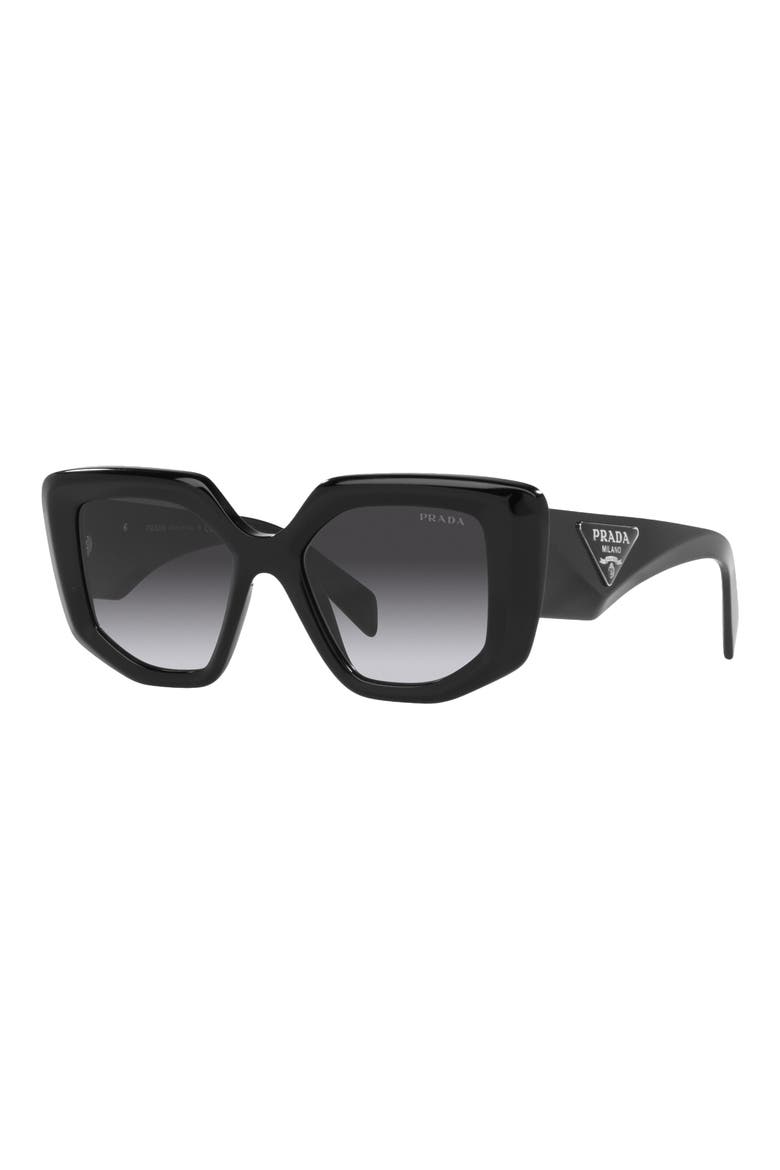 50mm Rectangular Sunglasses, Alternate, color, BLACK