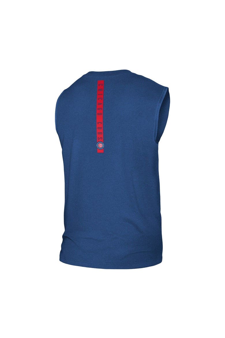 Men's New Era Heather Royal Chicago Cubs Team Muscle Tank Top, Alternate, color, Royal