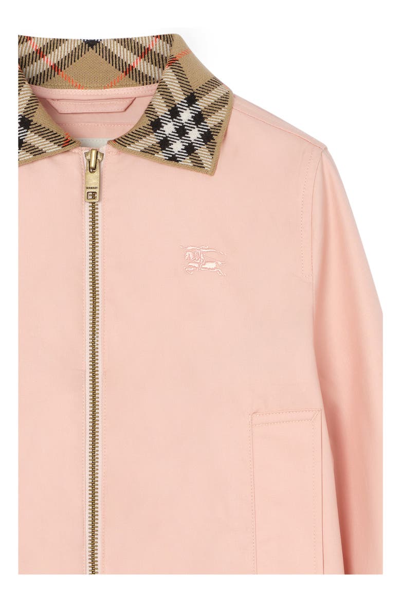 Girls' Cotton Hayfield Harrington Jacket, Alternate, color, Archive pink