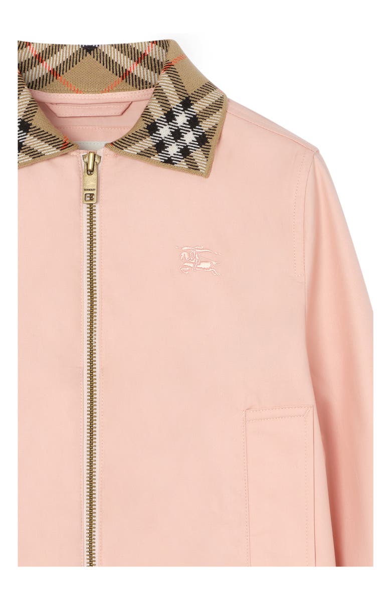 Burberry Cotton Hayfield Bomber Jacket, Alternate, color, Archive Pink