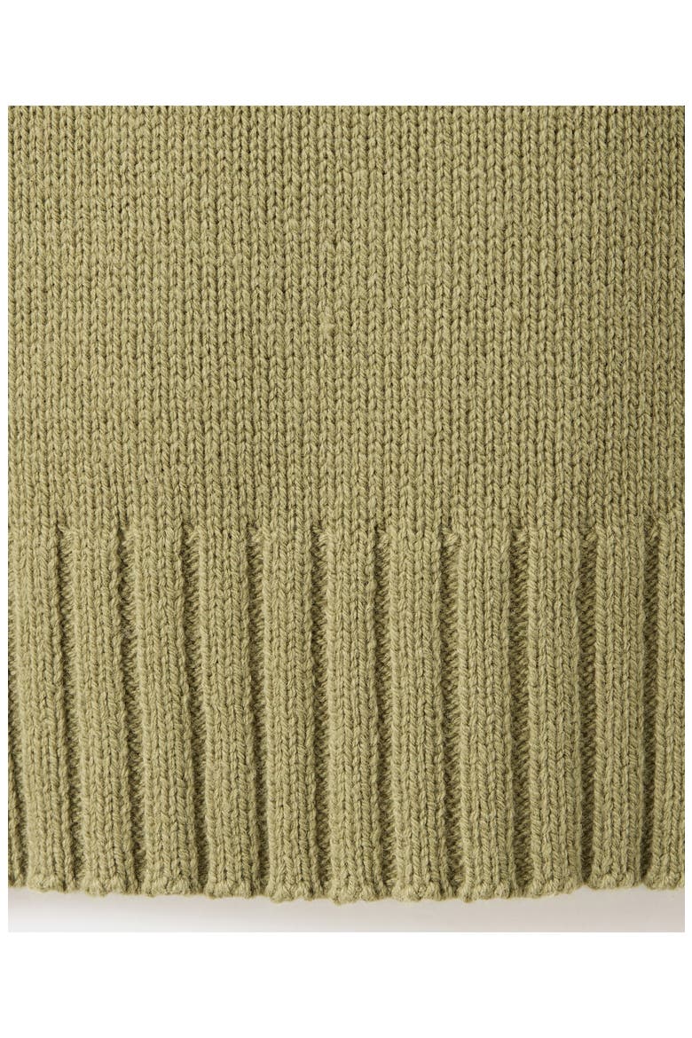 Shoulder Loop V-Neck Sweater, Alternate, color, KHAKI GREEN