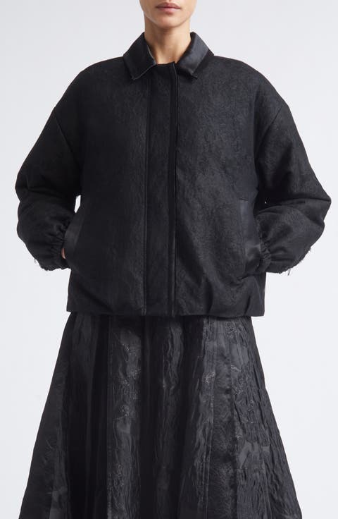 Textured Fray Jacquard Jacket