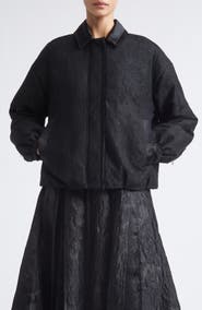 Jason Wu Collection Textured Fray Jacquard Jacket