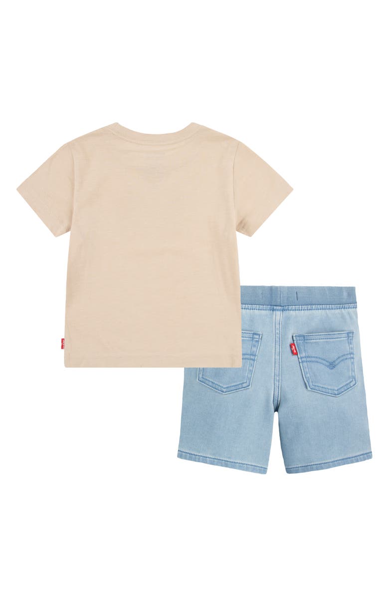 Levi's<sup>®</sup> Kids' Cactus Graphic T-Shirt & Denim Shorts Set, Alternate, color,