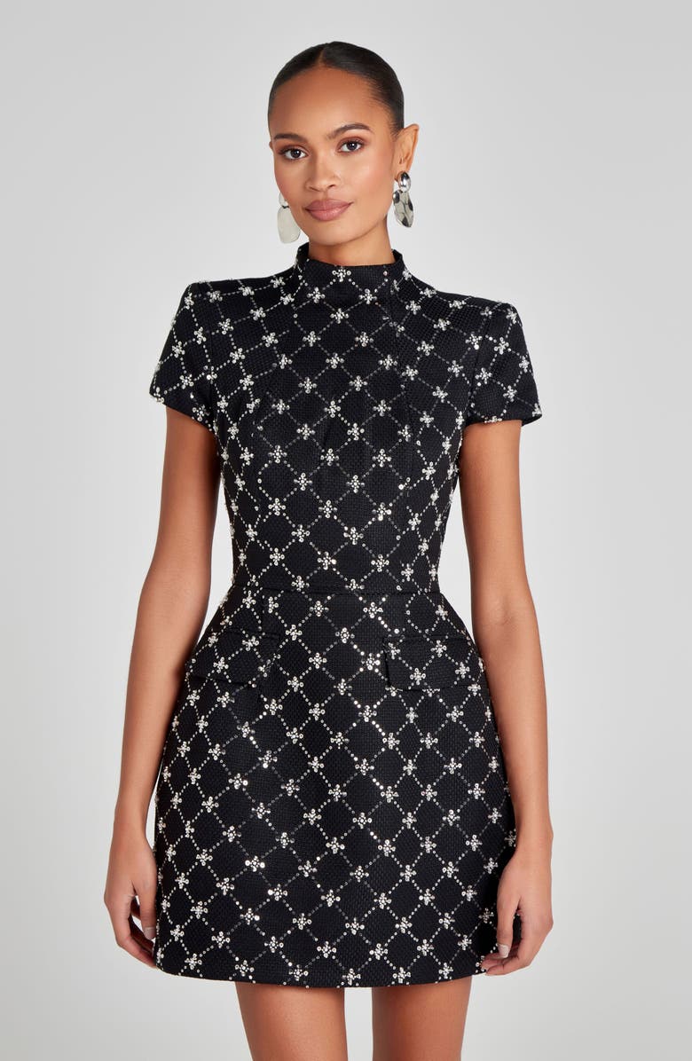 NADINE MERABI Minnie Embellished Minidress, Alternate, color,