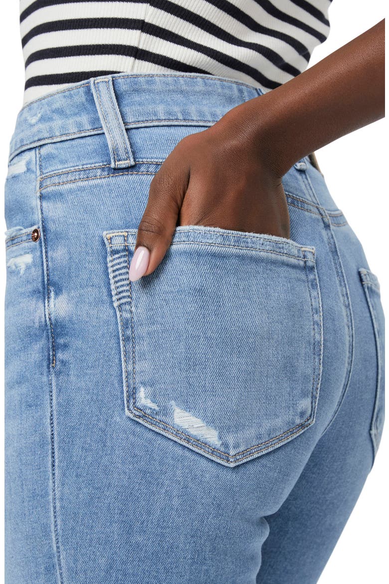 Cindy High Waist Crop Straight Leg Jeans, Alternate, color, HELENA