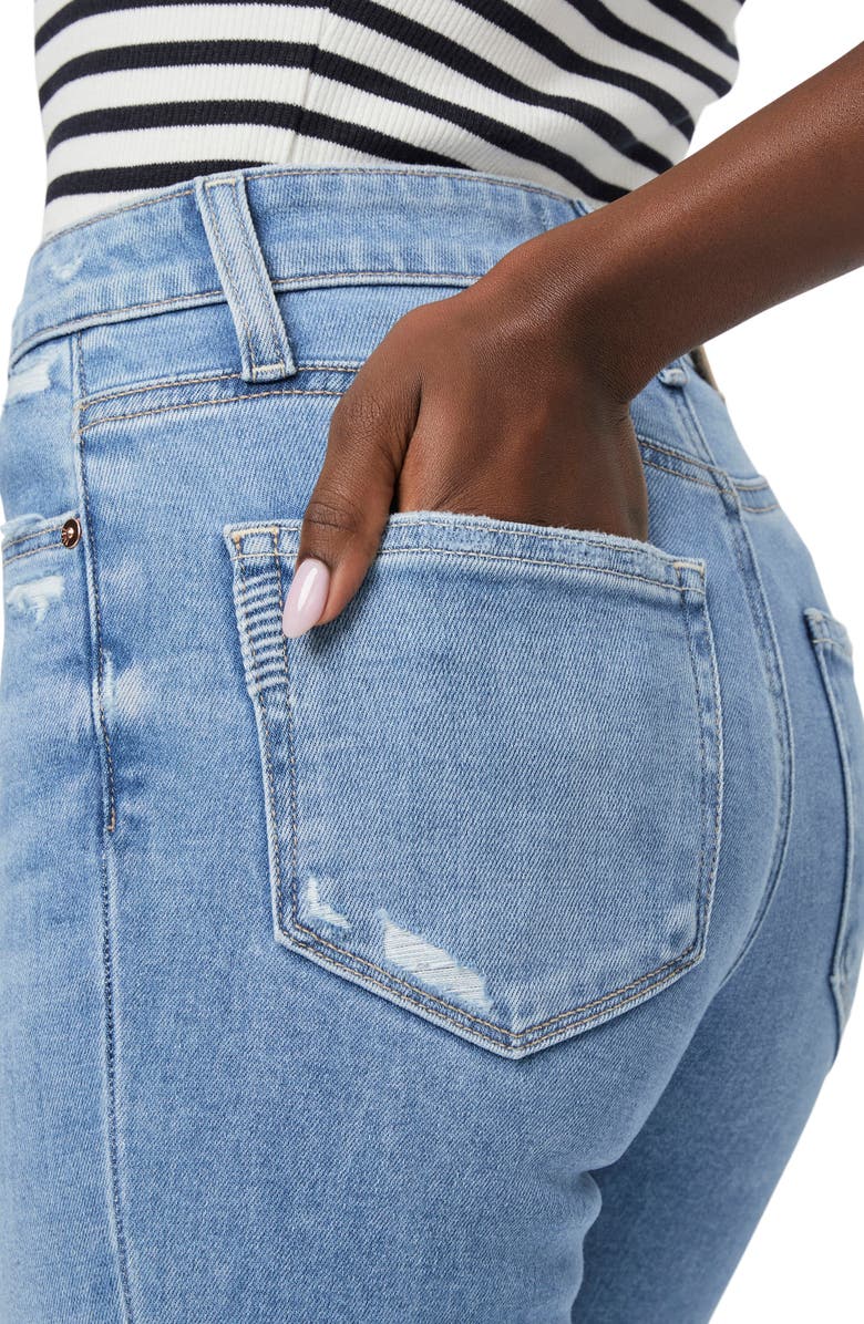 PAIGE Cindy High Waist Crop Straight Leg Jeans, Alternate, color, Helena