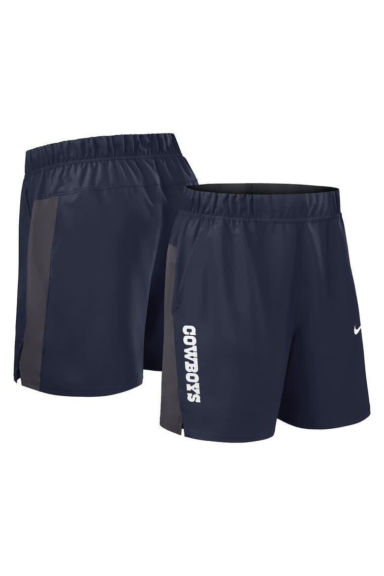 Men's Nike Navy Dallas Cowboys Woven Victory Performance Shorts, Alternate, color, Navy