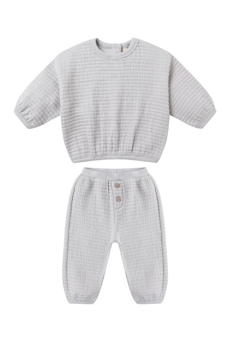 Smock Cotton Blend Top & Jogger Set, Main, color, FROST