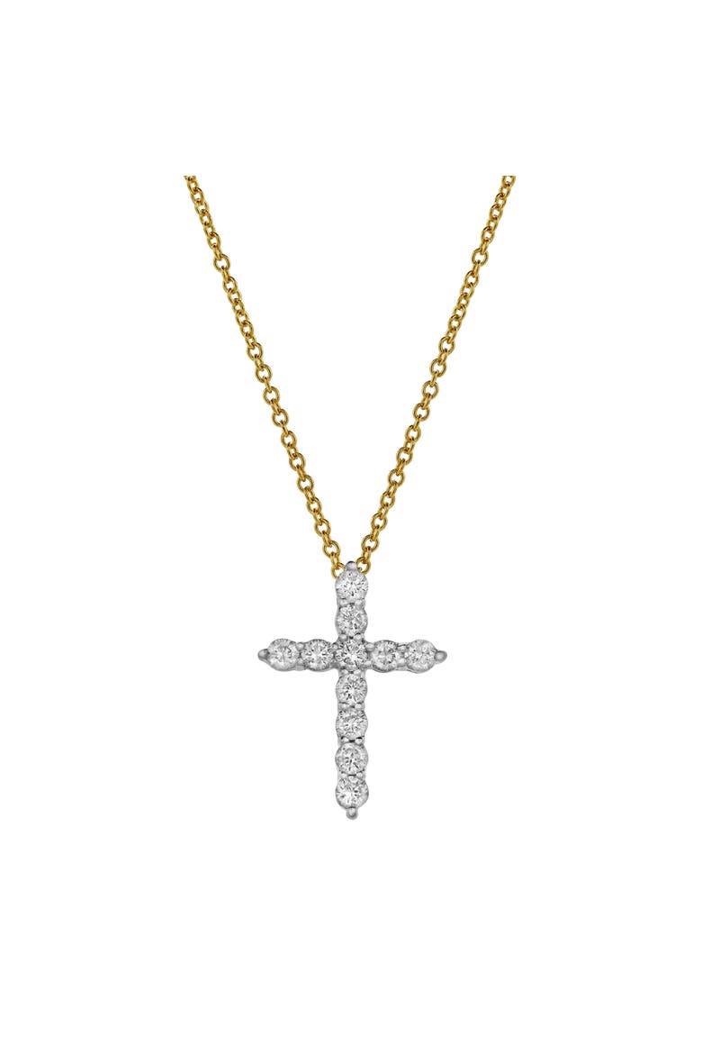 Sacred Cross Diamond Pendant in 10K Yellow Gold, Main, color, 10K Yellow Gold