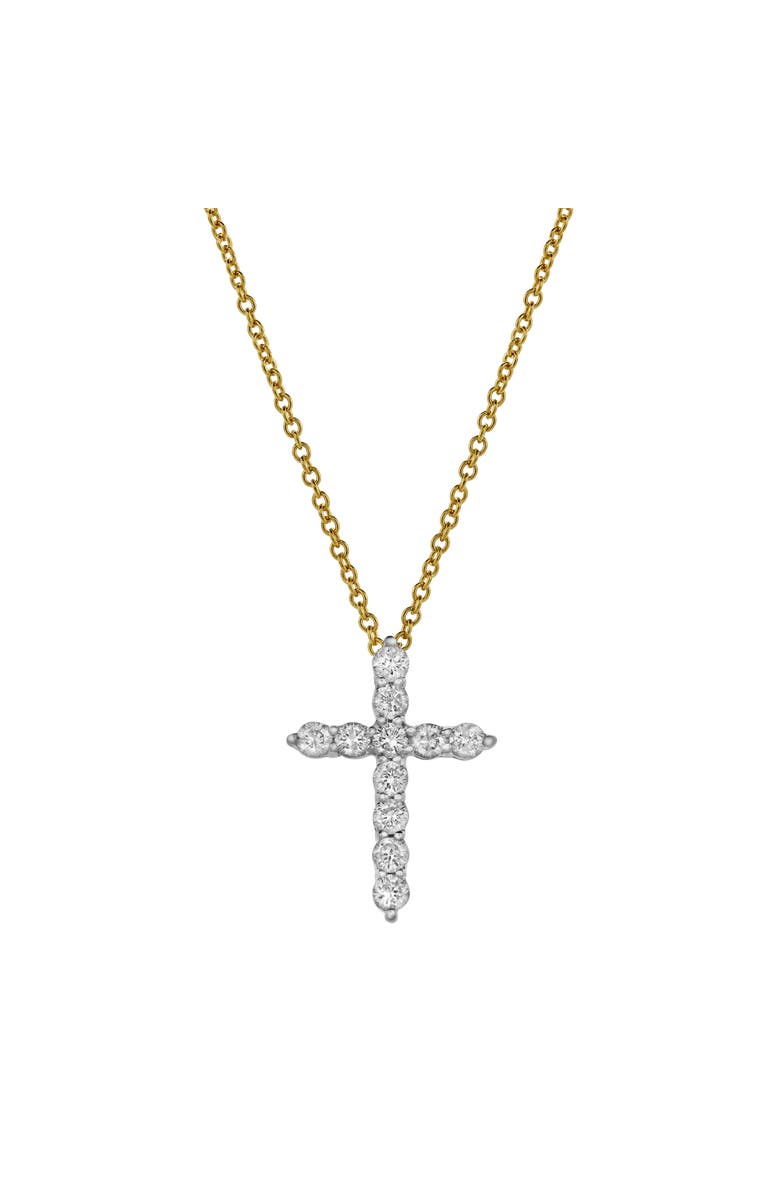 LuvMyJewelry Sacred Cross Diamond Pendant in 10K Yellow Gold, Main, color, 10K Yellow Gold