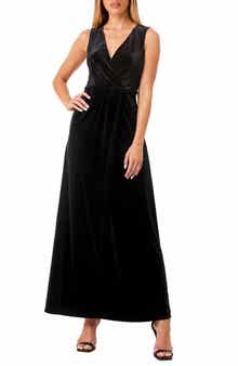 Munich Velvet Twist Front Sleeveless Maxi Dress