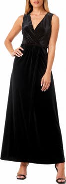 BY DESIGN Munich Velvet Twist Front Sleeveless Maxi Dress