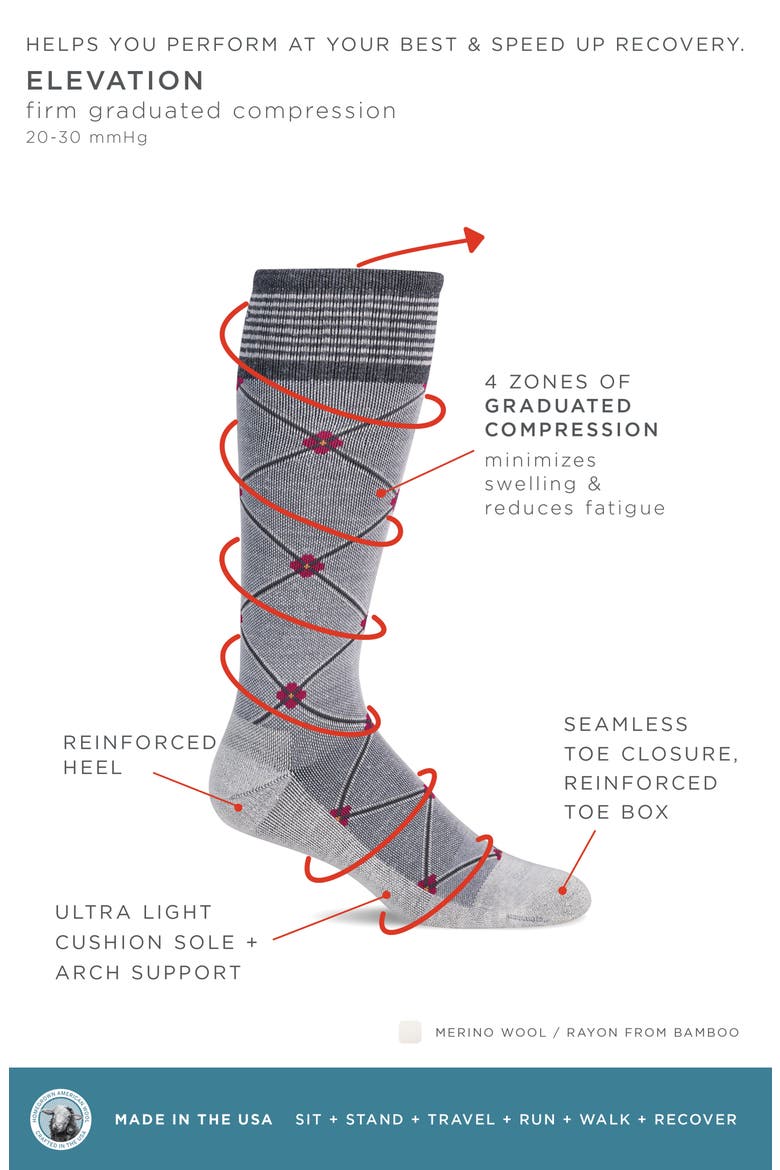 'Goodhew - Elevation' Compression Socks, Alternate, color, OYSTER