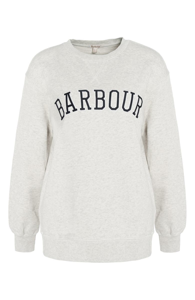 Barbour Northumb Cotton Sweatshirt, Alternate, color, Cloud/ Navy